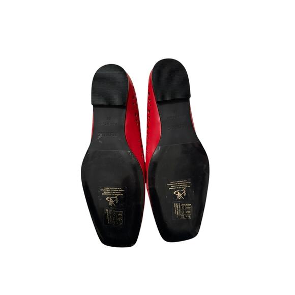 NEW ALOHAS Sway Slit red leather ballet flats - Picture 4 of 6